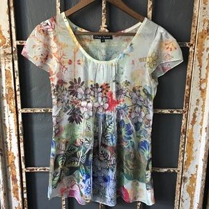 Simply Irresistible Cap Sleeve Semi Sheer Top